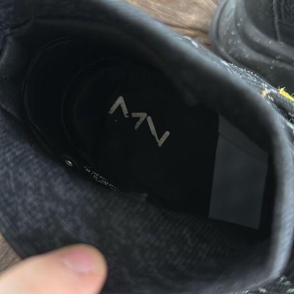 Skechers Black + Yellow Mark Nason High-Top Knit Sock Sneakers - Picture 7 of 10